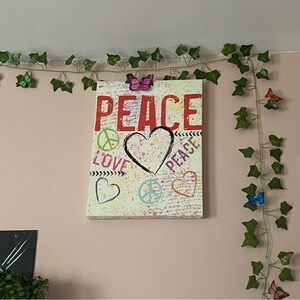 Peace, Love, Peace Canvas